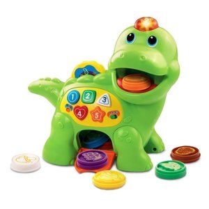 VTech Chomp and Count Dino, Green Brand New Toddlers Pull Along Learning Colors